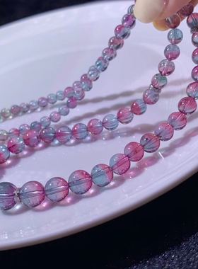 天然西瓜碧玺玻璃体一物一图项链