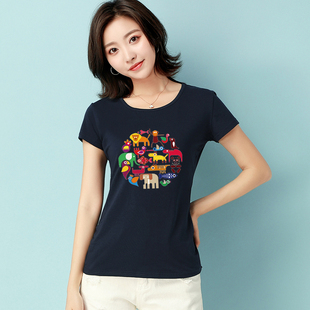 2025新款 t恤女胖mm大码 夏装 纯棉短袖 宽松百搭显瘦半袖 体恤打底衫