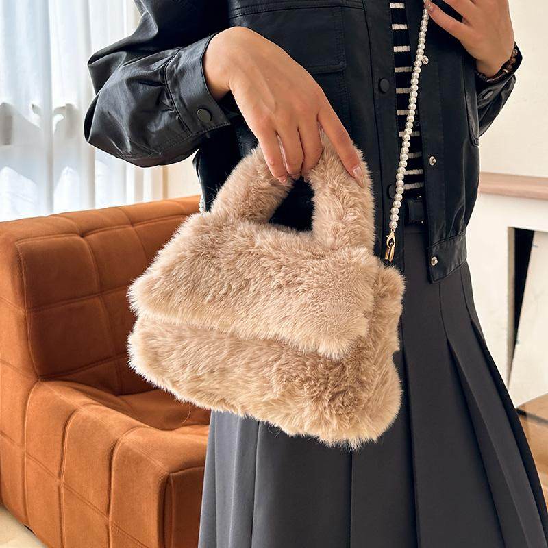 毛绒绒包包女秋冬百搭2024新款小众设计链条斜挎包爆款手提毛毛包,箱包皮具/热销女包/男包,小方包,淘宝优惠券,粉丝福利购,淘宝优惠卷