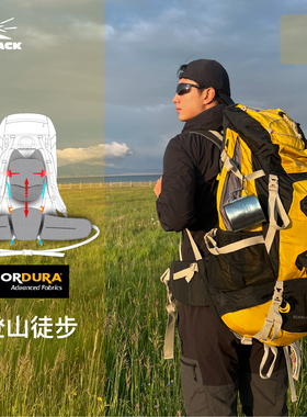 BIGPACK派格户外大容量专业TCS背负系统重装徒步旅行双肩背包男款