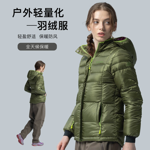 女款秋冬保暖羽绒服连帽外套