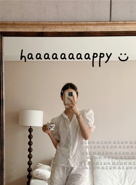 开心happy笑脸镜子装饰贴纸