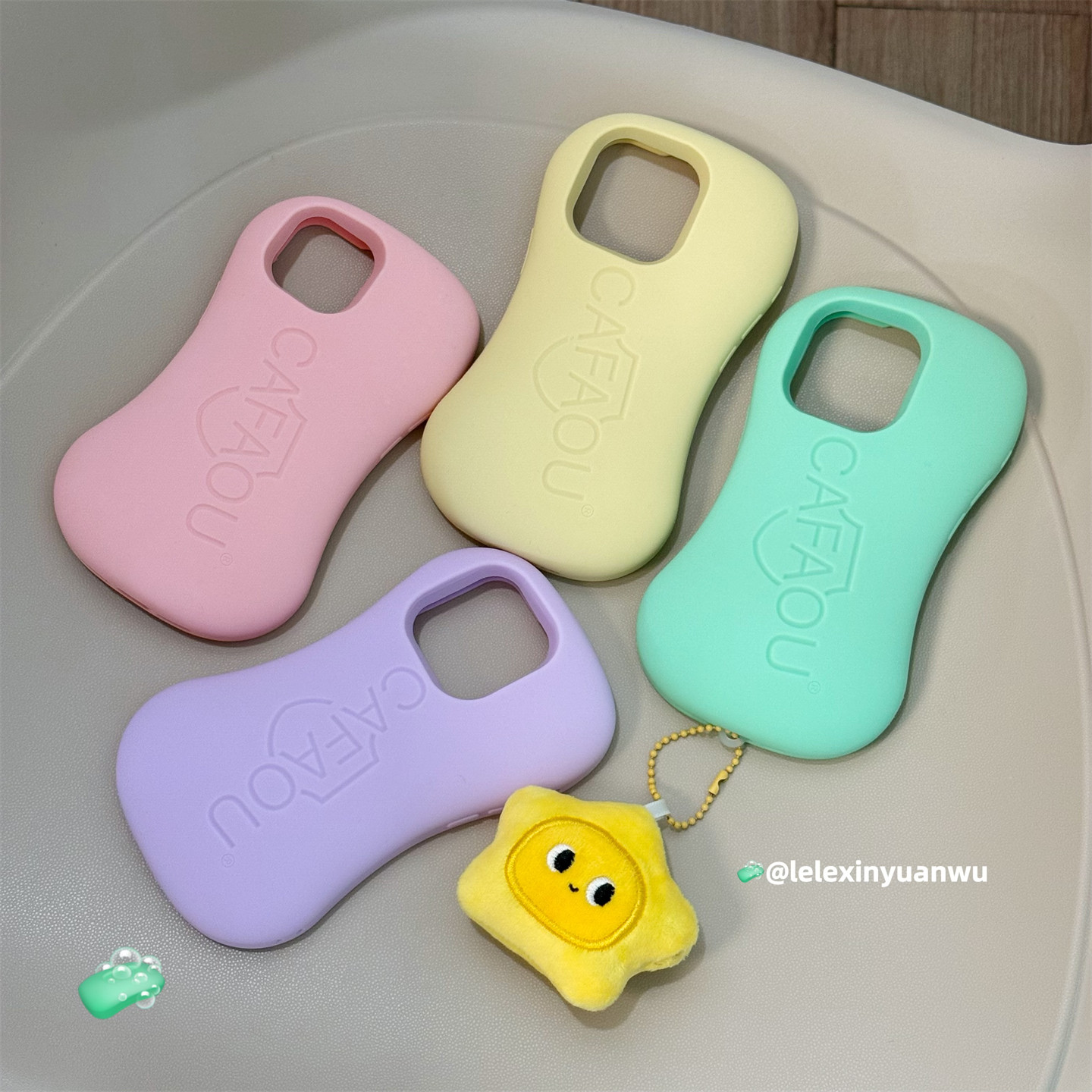 乐乐心愿屋 大肥皂！ins高品质简约纯色搞怪趣味香皂适用iPhone16promax手机壳苹果1543软硅胶防摔全包女创意