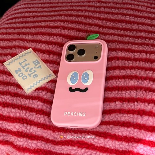 乐乐心愿屋 ins韩国水蜜桃适用iPhone17proamx手机壳苹果16pro立体软硅胶防摔粉色可爱卡通1543小众大框日系