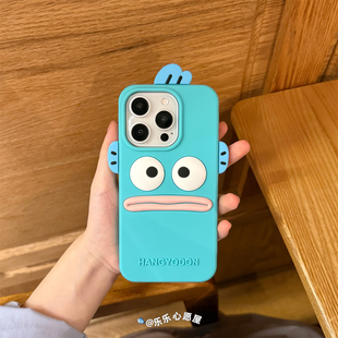 乐乐心愿屋 卡通丑鱼怪汉顿适用iPhone17promax手机壳苹果1543软硅胶套全包卡通搞怪情侣款少女心礼物日韩ins