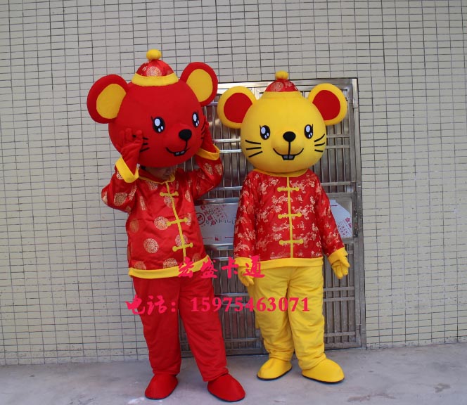 发传单人形行走毛绒公仔玩偶服