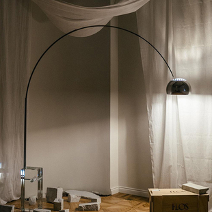 意大利进口Flos Arco K客厅别墅限量版钓鱼水晶玻璃大理石落地灯