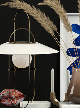 意大利原装进口FontanaArte Setareh简约金属大理石客厅床头台灯