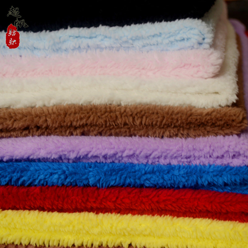 舒棉绒面料 白色珊瑚绒羊羔绒 毛绒布料  服装里子内衬布 柔软