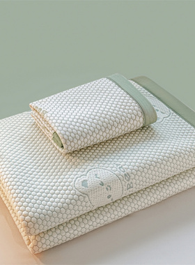 （总）2025新款直播A类冰豆豆凉席三件套凉豆豆软凉席可机洗空调