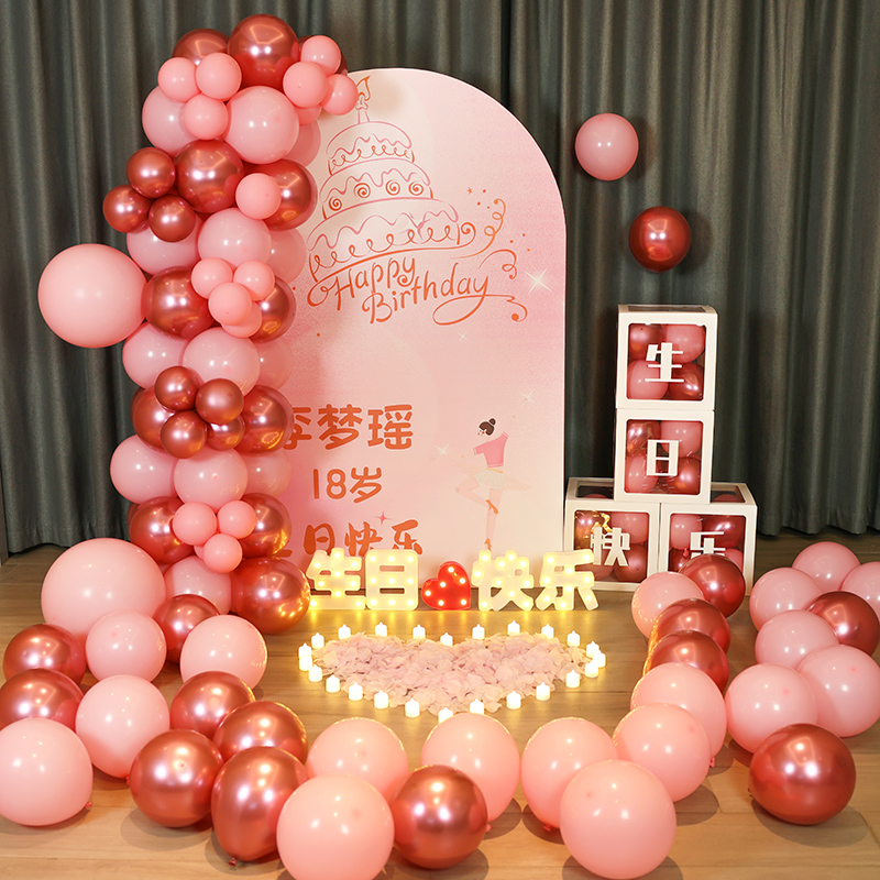 18岁成人礼男女生日快乐气球