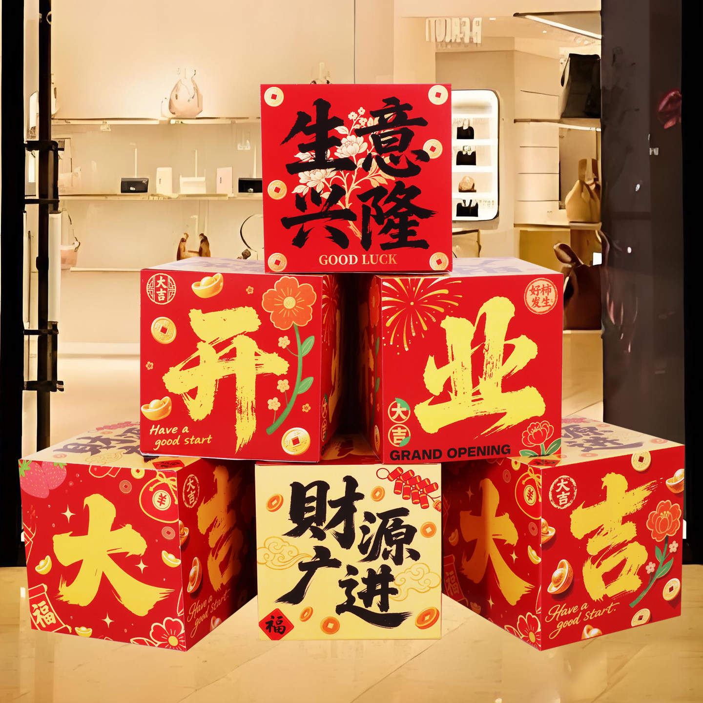 生日会氛围感拍照道具装饰场景布置派对用品快乐仪式男女孩地堆盒