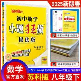 2025春恩波教育初中数学小题狂做提优版八年级下册苏科版 苏教中学教辅8年级江苏版同步训练习册初二资料辅导书含试卷答案小帮手