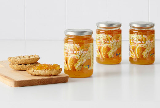 2瓶起包邮宜家接骨木橘子瑞典进口菲力斯越桔果酱肉丸冰淇淋酱料