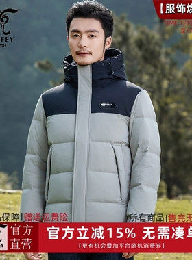 龙达飞新品【专柜同款】青年男士时尚休闲拼色保暖羽绒服DT16622