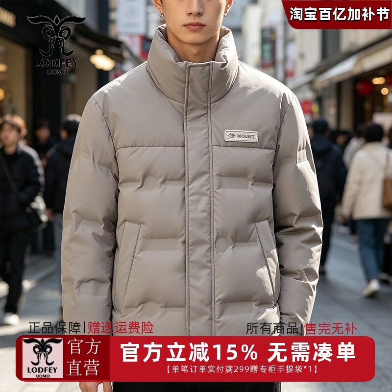 龙达飞【官方正品】小青年男士时尚百搭高g重立领羽绒服SDS16001