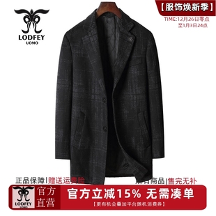 薄棉西装 龙达飞新品 厚款 青年男士 领呢大衣外套J12318 专柜同款