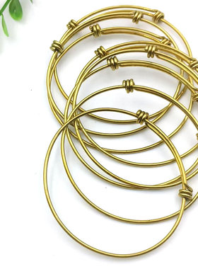 手镯铜纯铜定做银色手环