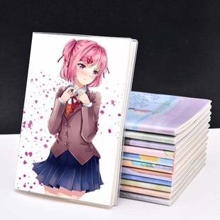 心跳文学部 纱世里 夏树 优里 莫妮卡动漫周边套胶笔记本手绘本子
