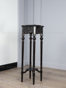 老上海石库门首席公馆复古怀旧花架花几文艺复兴罗马柱雕花装饰架