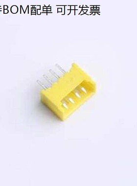 XY-MX1.25-4A11-YT 线对板针座 MX 1.25mm 1x4P 直插 黄色 插件,P
