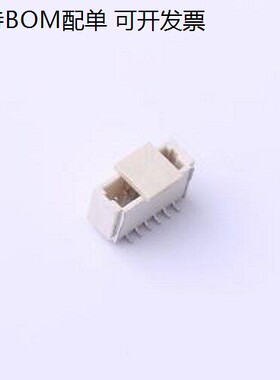 WAFER-100L-6P 线对板针座 1x6P 间距:1mm 立贴 SMD,P=1mm