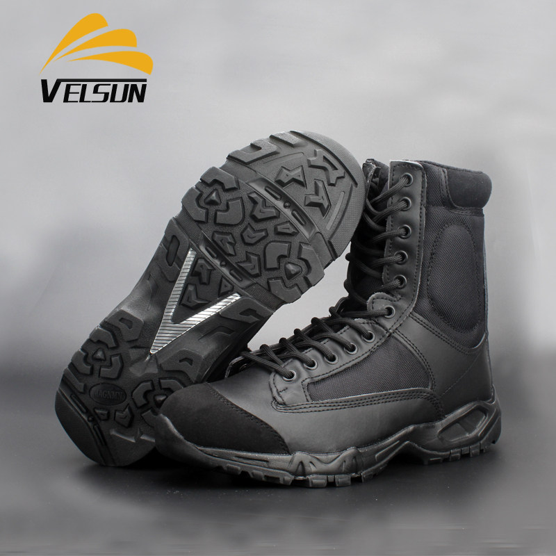 Boots militaires VELSUN en cuir - dérapage - Ref 1402196 Image 3
