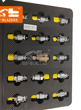 适用于挖掘机装载机黑色三层三面接头液压表组合套装工具测试套件