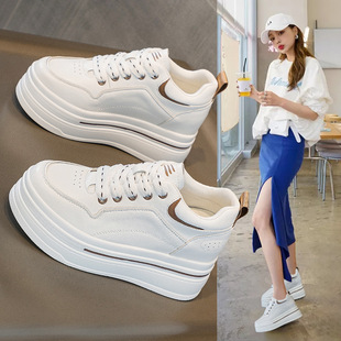 真皮小白鞋女2025新款爆款小个子内增高厚底休闲小码运动鞋旅游鞋