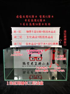 一米鱼缸外部上水过滤盒水族周转箱过滤器上滤滴流盒增氧过滤