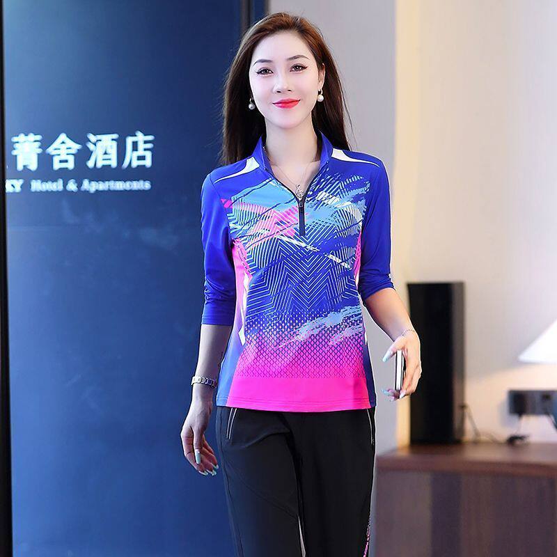 户外速干衣女长袖薄款运动健身
