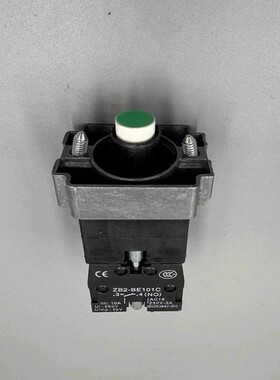 XB2 24V带灯基座一常开ZB2BWB31C自复位按钮开关ZB2-BW33C绿