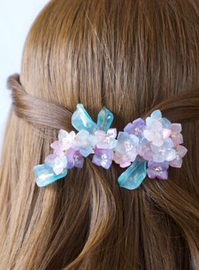 代购无尽夏紫阳花亚克力创意发夹