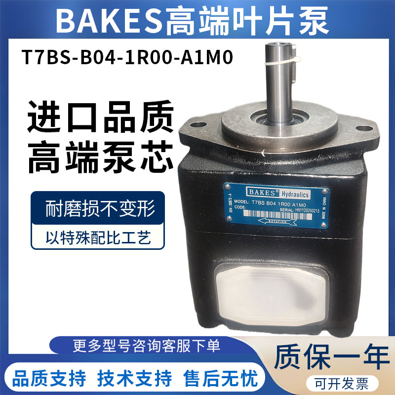 进口品质BAKES高端叶片泵T7BS-B04-1R00-A1M环卫车船舶垃圾车油泵
