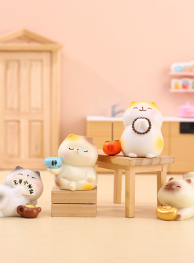 小红书热卖佛系小猫香插摆件创意卡通香薰家居装饰品节日礼物批发