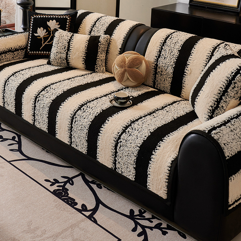 新款沙发垫秋冬季毛绒坐垫子四季通用靠背扶手盖布巾防滑轻奢高级