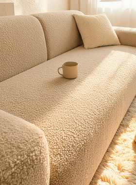 冬季加厚泰迪绒沙发套罩新款防猫抓一体式直排沙发保护套防尘盖布