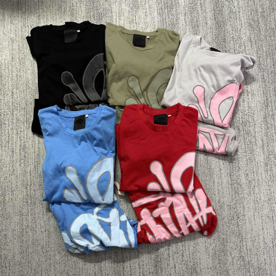 SynaWorld美式宽松短袖Y2K嘻哈街头男女潮牌情侣休闲套装短裤