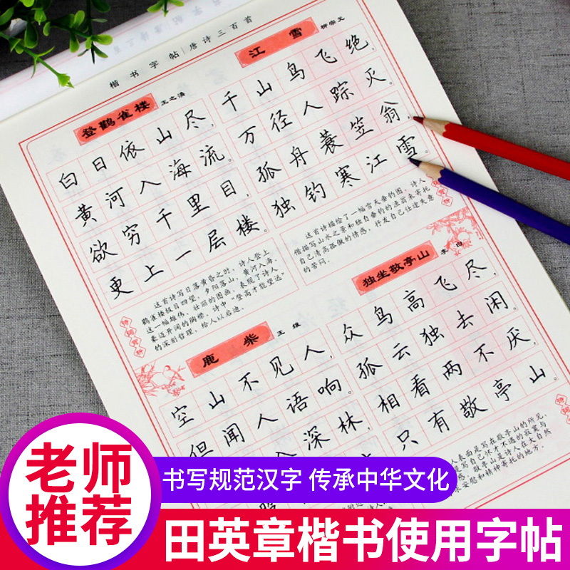 田英章书练字帖硬笔楷书技法5000常用字华夏万卷初高中成年大学生正楷成人钢笔字帖男女生字体漂亮临摹练字本手写书法基础入门字帖