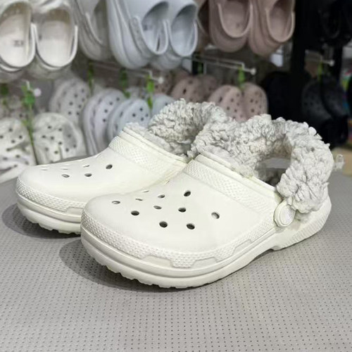 Crocs经典小羊茸Clog冬季棉拖鞋