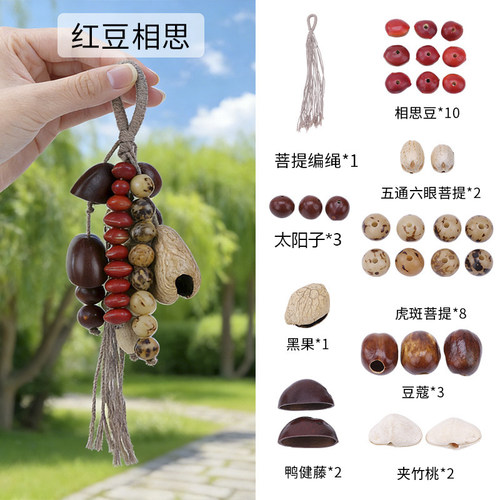天然种子果壳摇铃材料包森系感手工艺术疗愈风铃包包车载植物挂件