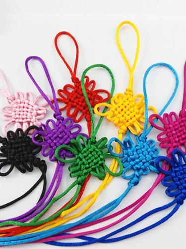 6 панцинисты Lun Pure Color Китайский узел материалов ручной ткацкой аксессуары для ткачества