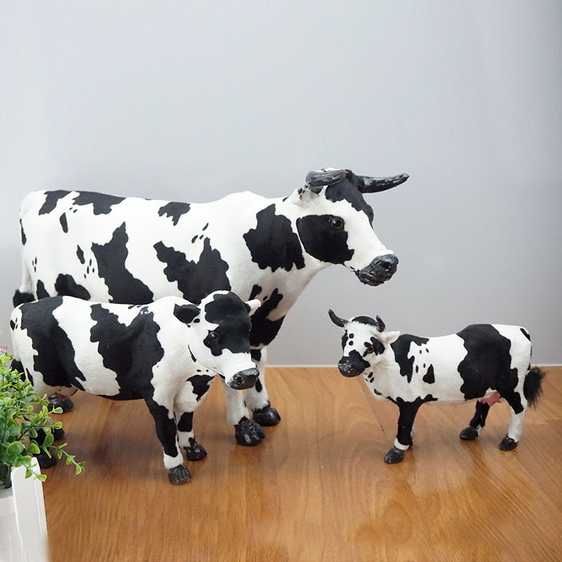 厂家直销奶牛超市展柜毛绒玩具