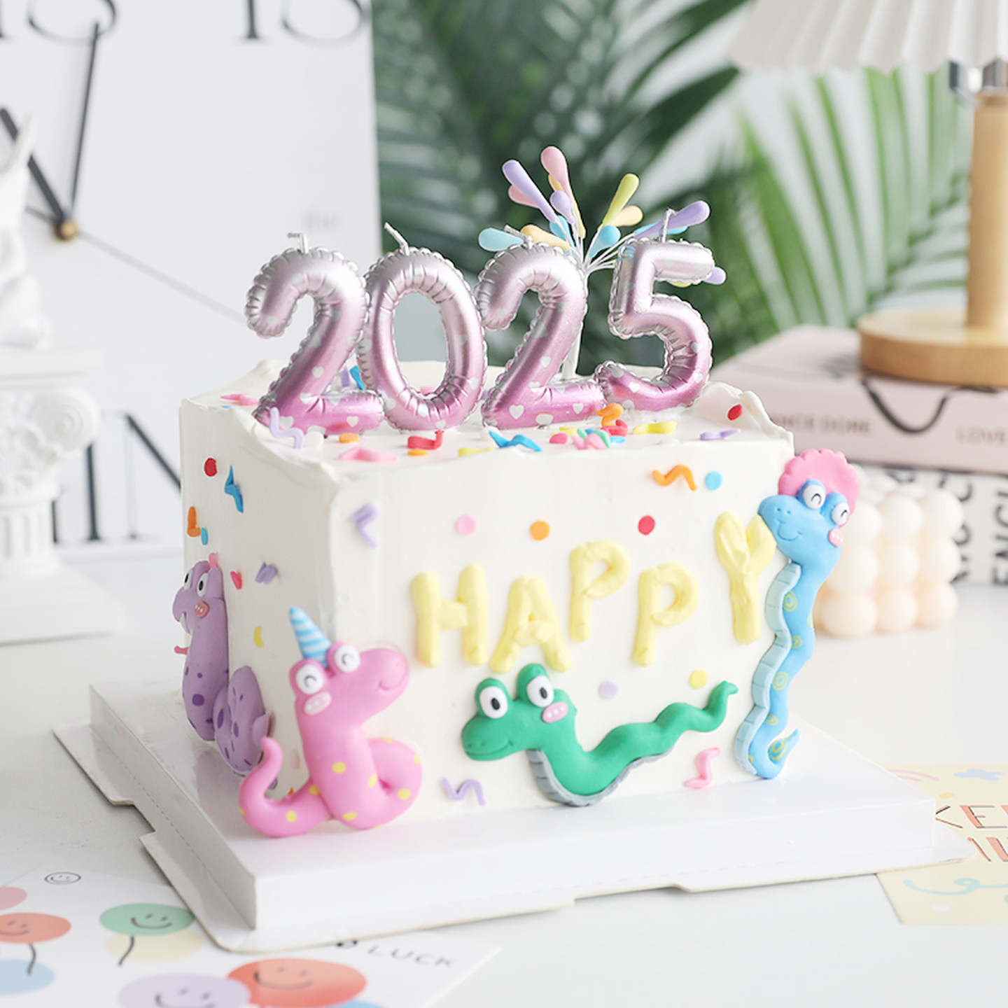 2025网红跨年新年蛇宝宝元旦烘焙蛋糕装饰摆件卡通蛇礼花火花插件,节庆用品/礼品,蛋糕/烘焙装饰用品,淘宝优惠券,粉丝福利购,淘宝优惠卷