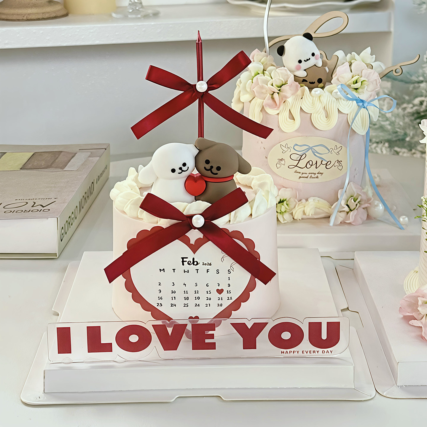 包邮网红2.14情人节烘焙蛋糕装饰摆件卡通拥抱狗狗插件爱心卡片,节庆用品/礼品,蛋糕/烘焙装饰用品,淘宝优惠券,粉丝福利购,淘宝优惠卷