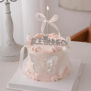 包邮网红烘焙蛋糕装饰摆件38女神节女王节快乐插件唯美蝴蝶插牌