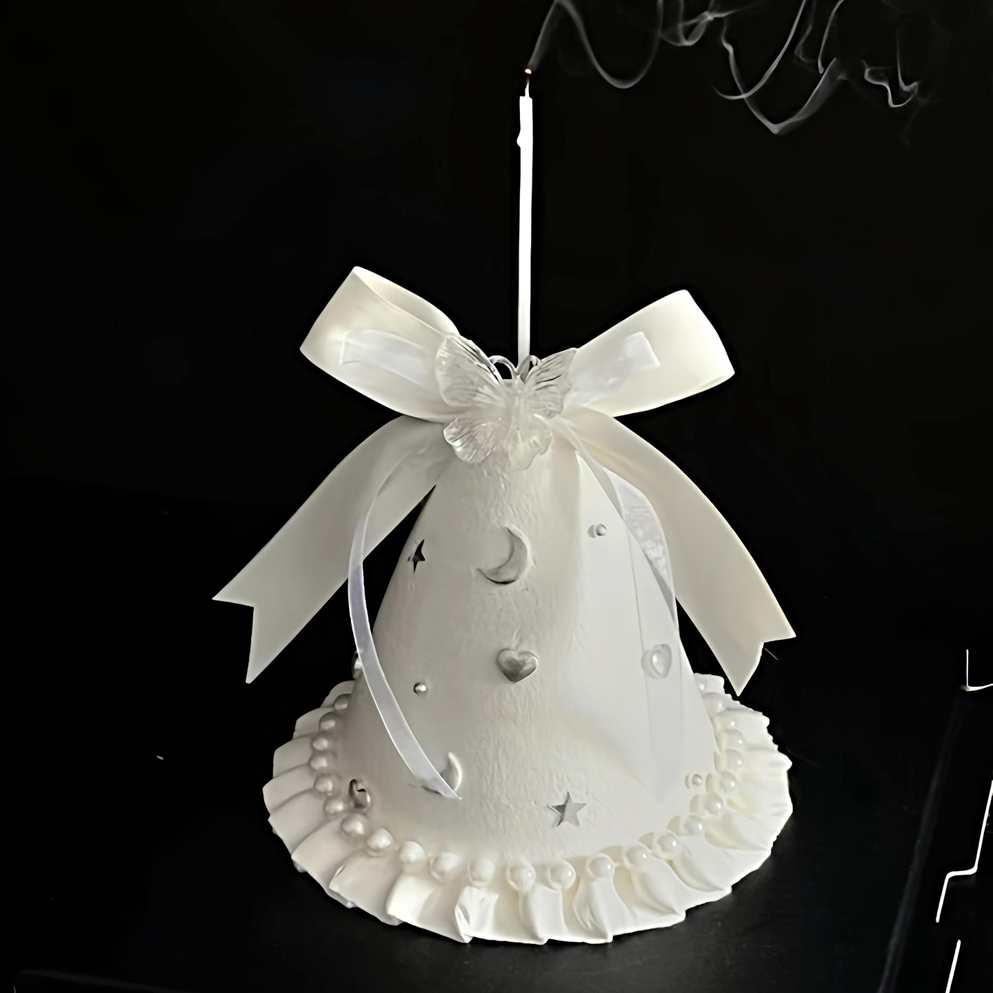 包邮网红小仙女生日帽蛋糕装饰摆件ins风简约丝带蝴蝶结插件糖珠