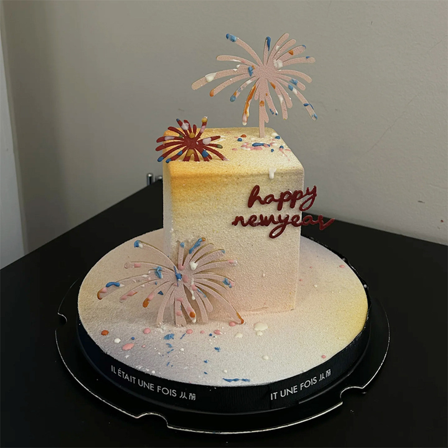 2025网红春节跨年元旦红金粉色亚克力礼花新年快乐蛋糕装饰插件,节庆用品/礼品,蛋糕/烘焙装饰用品,淘宝优惠券,粉丝福利购,淘宝优惠卷