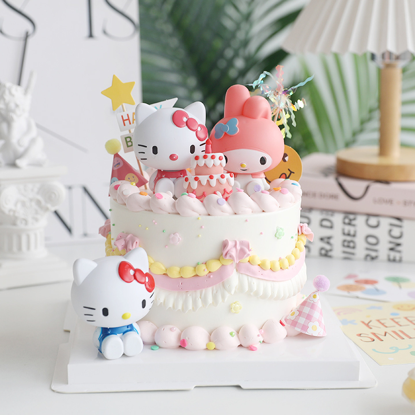 网红kt猫公主生日蛋糕装饰摆件粉色女孩宝宝美乐蒂烘焙配件,节庆用品/礼品,蛋糕/烘焙装饰用品,淘宝优惠券,粉丝福利购,淘宝优惠卷