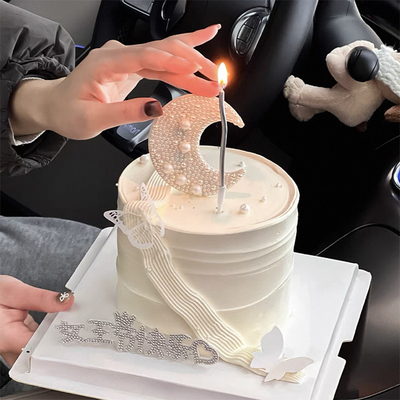 网红3.8妇女女神节烘焙蛋糕装饰摆件蝴蝶珍珠月亮女王节快乐插件